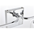 Living District Ronnie 4-Light Iron & Glass Bath Sconce in Chrome/Clear