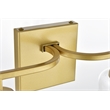 Living District Ronnie 4-Light Iron & Glass Bath Sconce in Brass/Clear