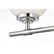 Living District Ansley 3-Light Iron & Glass Bath Sconce in Chrome/Frosted White