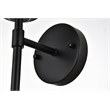 Living District Ingrid 1-Light Iron & Glass Bath Sconce in Black and Clear