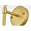 Living District Ingrid 1-Light Iron & Glass Bath Sconce in Brass and Clear