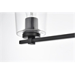 Living District Kacey 4-Light Iron & Glass Bath Sconce in Black/Clear