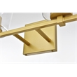 Living District Kacey 4-Light Iron & Glass Bath Sconce in Brass/Clear