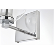 Living District Juelz 1-Light Iron & Glass Bath Sconce in Chrome/Clear