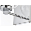 Living District Juelz 1-Light Iron & Glass Bath Sconce in Chrome/Clear