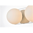 Living District Jaylin 3-Light Iron & Glass Bath Sconce in Chrome/Frosted White