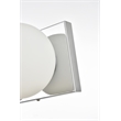 Living District Jaylin 3-Light Iron & Glass Bath Sconce in Chrome/Frosted White