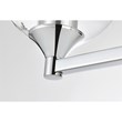 Living District Foster 3-Light Iron & Glass Bath Sconce in Chrome/Clear