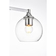 Living District Foster 3-Light Iron & Glass Bath Sconce in Chrome/Clear
