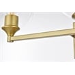 Living District Foster 3-Light Iron & Glass Bath Sconce in Brass/Clear
