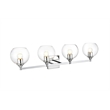 Living District Foster 4-Light Iron & Glass Bath Sconce in Chrome/Clear