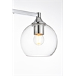 Living District Foster 4-Light Iron & Glass Bath Sconce in Chrome/Clear