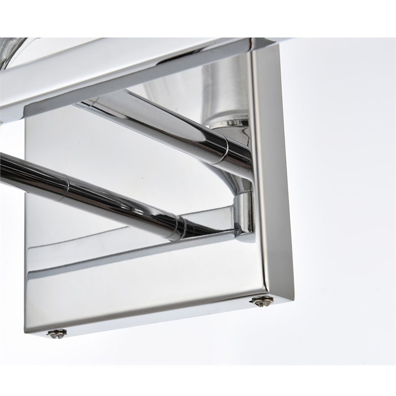 Living District Foster 4-Light Iron & Glass Bath Sconce in Chrome/Clear
