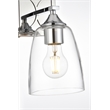 Living District Harris 1-Light Iron & Glass Bath Sconce in Chrome/Clear