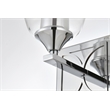 Living District Harris 1-Light Iron & Glass Bath Sconce in Chrome/Clear