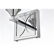 Living District Harris 1-Light Iron & Glass Bath Sconce in Chrome/Clear