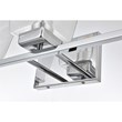 Living District Merrick 3-Light Iron & Glass Bath Sconce in Chrome/Clear