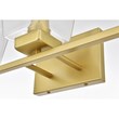 Living District Merrick 3-Light Iron & Glass Bath Sconce in Brass/Clear