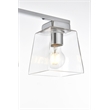 Living District Merrick 4-Light Iron & Glass Bath Sconce in Chrome/Clear