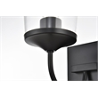 Living District Avani 1-Light Iron & Glass Bath Sconce in Black & Clear