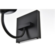Living District Avani 1-Light Iron & Glass Bath Sconce in Black & Clear