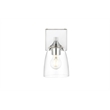 Living District Gianni 1-Light Iron & Glass Bath Sconce in Chrome/Clear
