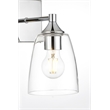 Living District Gianni 1-Light Iron & Glass Bath Sconce in Chrome/Clear