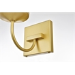 Living District Avani 1-Light Iron & Glass Bath Sconce in Brass and Clear