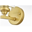 Living District Mayson 1-Light Iron & Glass Bath Sconce in Brass/Clear