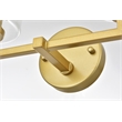 Living District Mayson 2-Light Iron & Glass Bath Sconce in Brass/Clear