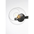 Living District Rogelio 4-Light Iron & Glass Bath Sconce in Black/Clear
