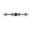 Living District Rogelio 4-Light Iron & Glass Bath Sconce in Black/Clear