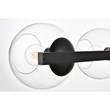 Living District Rogelio 4-Light Iron & Glass Bath Sconce in Black/Clear