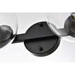 Living District Rogelio 4-Light Iron & Glass Bath Sconce in Black/Clear