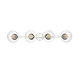 Living District Rogelio 4-Light Iron & Glass Bath Sconce in Chrome/Clear