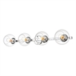 Living District Rogelio 4-Light Iron & Glass Bath Sconce in Chrome/Clear
