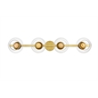 Living District Rogelio 4-Light Iron & Glass Bath Sconce in Brass/Clear