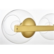Living District Rogelio 4-Light Iron & Glass Bath Sconce in Brass/Clear