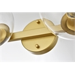 Living District Rogelio 4-Light Iron & Glass Bath Sconce in Brass/Clear
