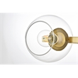 Living District Rogelio 4-Light Iron & Glass Bath Sconce in Brass/Clear