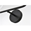 Living District Genesis 2-Light Iron & Glass Bath Sconce in Black/Clear