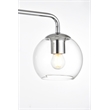 Living District Genesis 2-Light Iron & Glass Bath Sconce in Chrome/Clear