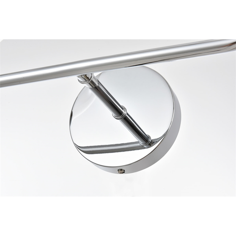 Living District Genesis 2-Light Iron & Glass Bath Sconce in Chrome/Clear