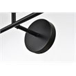 Living District Genesis 3-Light Iron & Glass Bath Sconce in Black/Clear