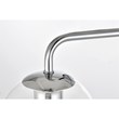 Living District Genesis 3-Light Iron & Glass Bath Sconce in Chrome/Clear