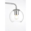 Living District Genesis 3-Light Iron & Glass Bath Sconce in Chrome/Clear