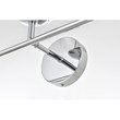 Living District Genesis 3-Light Iron & Glass Bath Sconce in Chrome/Clear