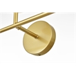 Living District Genesis 3-Light Iron & Glass Bath Sconce in Brass/Clear