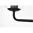 Living District Genesis 4-Light Iron & Glass Bath Sconce in Black/Clear