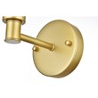 Living District Jaelynn 1-Light Iron & Glass Bath Sconce in Brass/Clear